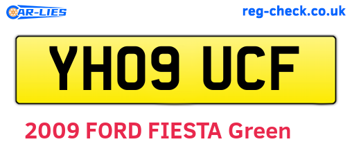YH09UCF are the vehicle registration plates.