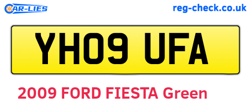 YH09UFA are the vehicle registration plates.