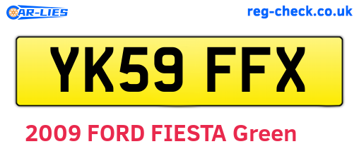 YK59FFX are the vehicle registration plates.