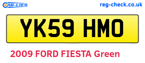 YK59HMO are the vehicle registration plates.