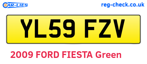 YL59FZV are the vehicle registration plates.