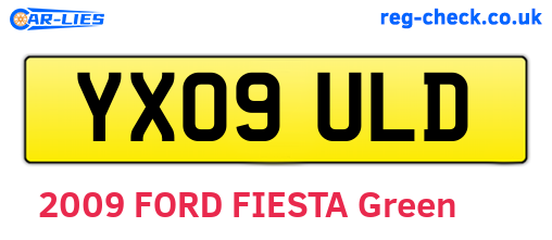 YX09ULD are the vehicle registration plates.