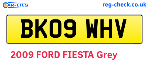 BK09WHV are the vehicle registration plates.