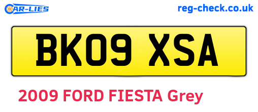 BK09XSA are the vehicle registration plates.