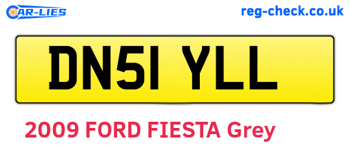 DN51YLL are the vehicle registration plates.
