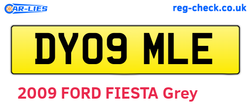 DY09MLE are the vehicle registration plates.