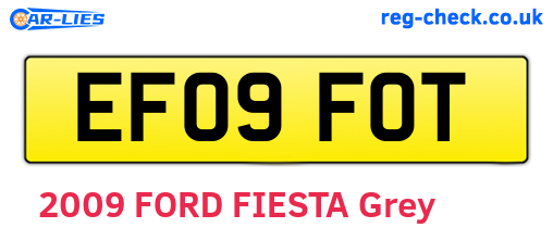 EF09FOT are the vehicle registration plates.