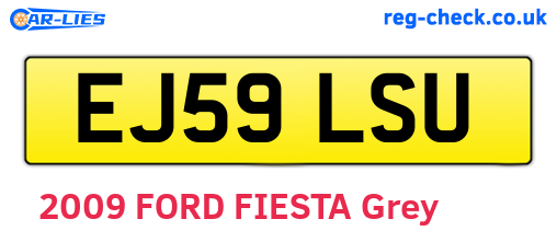 EJ59LSU are the vehicle registration plates.