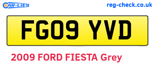 FG09YVD are the vehicle registration plates.