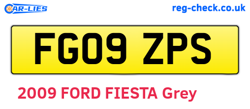 FG09ZPS are the vehicle registration plates.