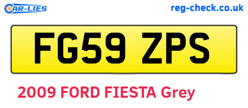 FG59ZPS are the vehicle registration plates.