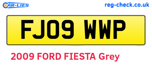 FJ09WWP are the vehicle registration plates.