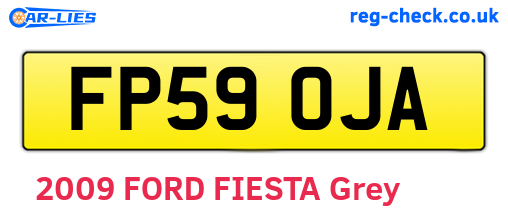 FP59OJA are the vehicle registration plates.
