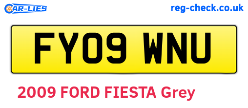 FY09WNU are the vehicle registration plates.