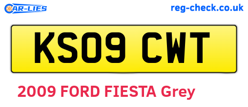 KS09CWT are the vehicle registration plates.