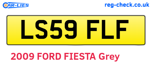 LS59FLF are the vehicle registration plates.