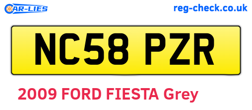 NC58PZR are the vehicle registration plates.