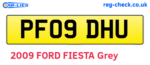 PF09DHU are the vehicle registration plates.