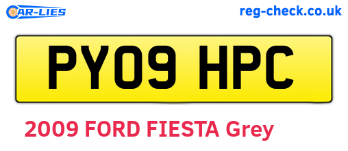 PY09HPC are the vehicle registration plates.