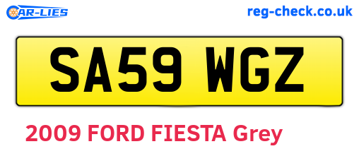 SA59WGZ are the vehicle registration plates.