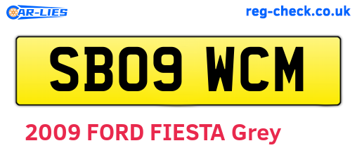 SB09WCM are the vehicle registration plates.