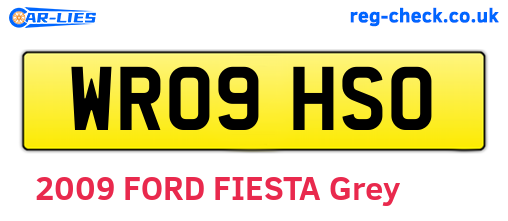 WR09HSO are the vehicle registration plates.