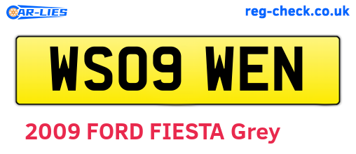 WS09WEN are the vehicle registration plates.