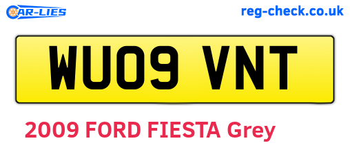 WU09VNT are the vehicle registration plates.