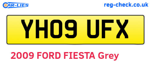 YH09UFX are the vehicle registration plates.