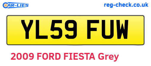 YL59FUW are the vehicle registration plates.