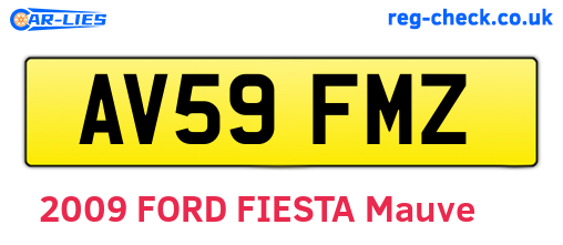 AV59FMZ are the vehicle registration plates.