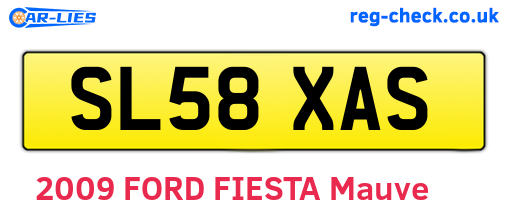 SL58XAS are the vehicle registration plates.