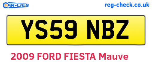 YS59NBZ are the vehicle registration plates.