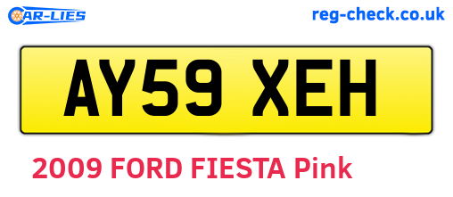 AY59XEH are the vehicle registration plates.