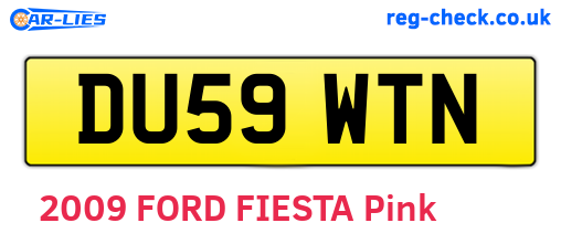DU59WTN are the vehicle registration plates.