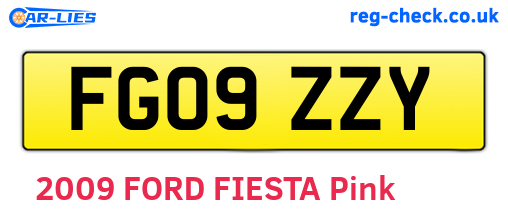 FG09ZZY are the vehicle registration plates.