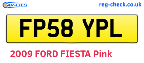 FP58YPL are the vehicle registration plates.