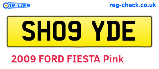 SH09YDE are the vehicle registration plates.