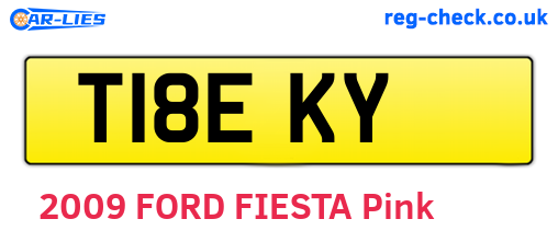 T18EKY are the vehicle registration plates.