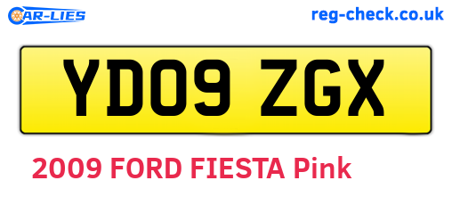 YD09ZGX are the vehicle registration plates.
