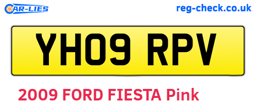 YH09RPV are the vehicle registration plates.