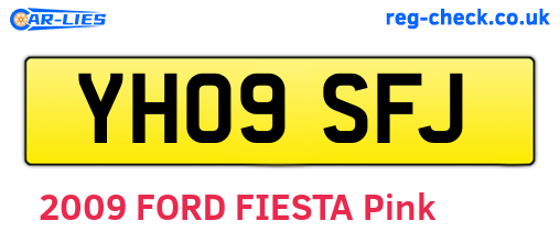 YH09SFJ are the vehicle registration plates.