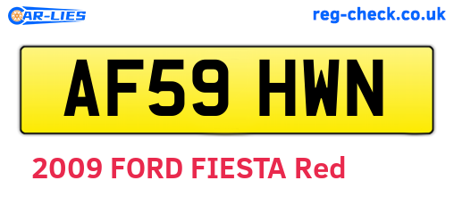 AF59HWN are the vehicle registration plates.