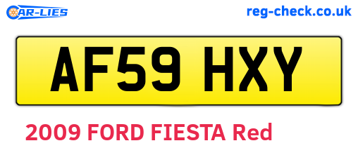 AF59HXY are the vehicle registration plates.