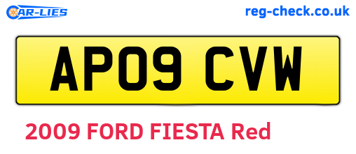 AP09CVW are the vehicle registration plates.