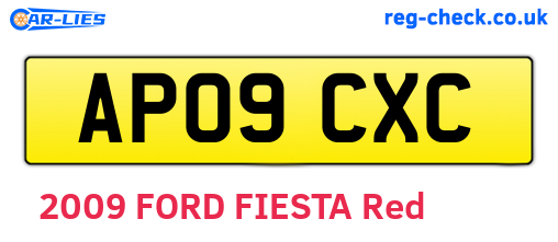 AP09CXC are the vehicle registration plates.