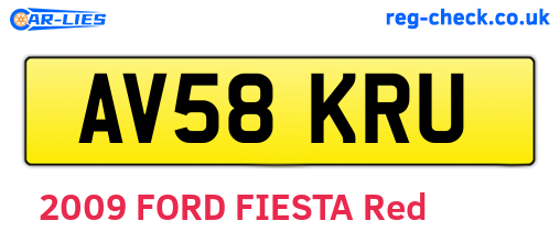AV58KRU are the vehicle registration plates.