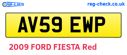 AV59EWP are the vehicle registration plates.