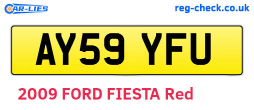 AY59YFU are the vehicle registration plates.