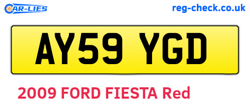 AY59YGD are the vehicle registration plates.